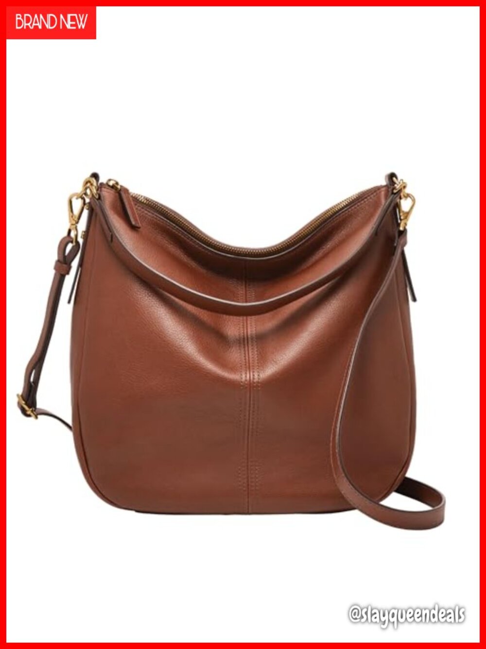LiteHide Leather Hobo Purse, Adjustable Crossbody Strap, Women's Handbag